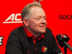 A little early for Bobby Petrino to get too excited. (Cindy Rice Shelton photo)
